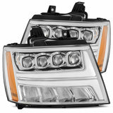 AlphaRex 880286 LED Projector Headlights Plank Style Design Chrome