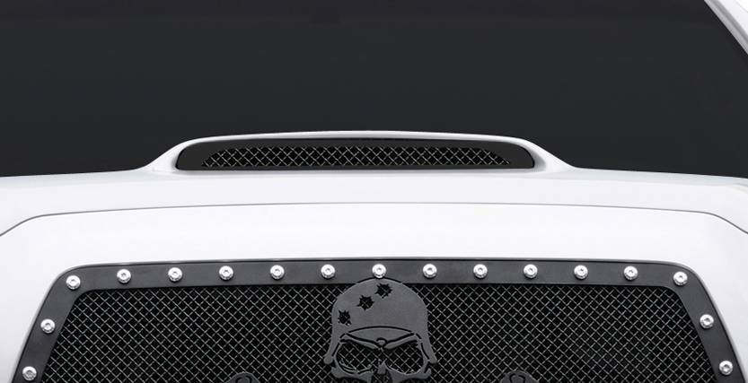 T-Rex Grilles - 1 Pc Small Mesh Mild Steel Upper Class Hood Scoop Bolt-On - 51897