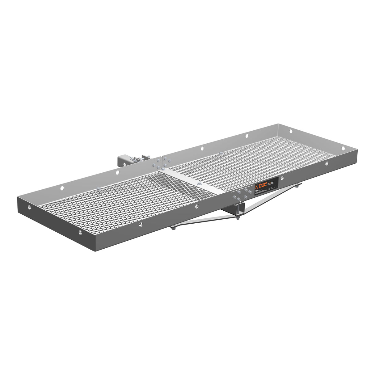 Curt - 60" x 20" Aluminum Tray Cargo Carrier (Folding 2" Shank, 500 lbs.) - 18100