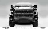 T-Rex Grilles - 1 Pc Laser Cut Pattern Mild Steel Revolver Grille Replacement - Includes Optional Aluminum Accent Trim, Includes (3) Amber running lights, Includes Universal Wiring Harness - 6515731