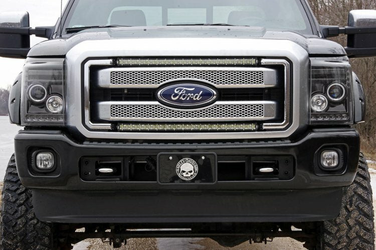Rough Country - LED Light Kit - Grill Mount - 30" Black Single Row Pair - Ford F-250 F-350 Super Duty (11-16) - 70771