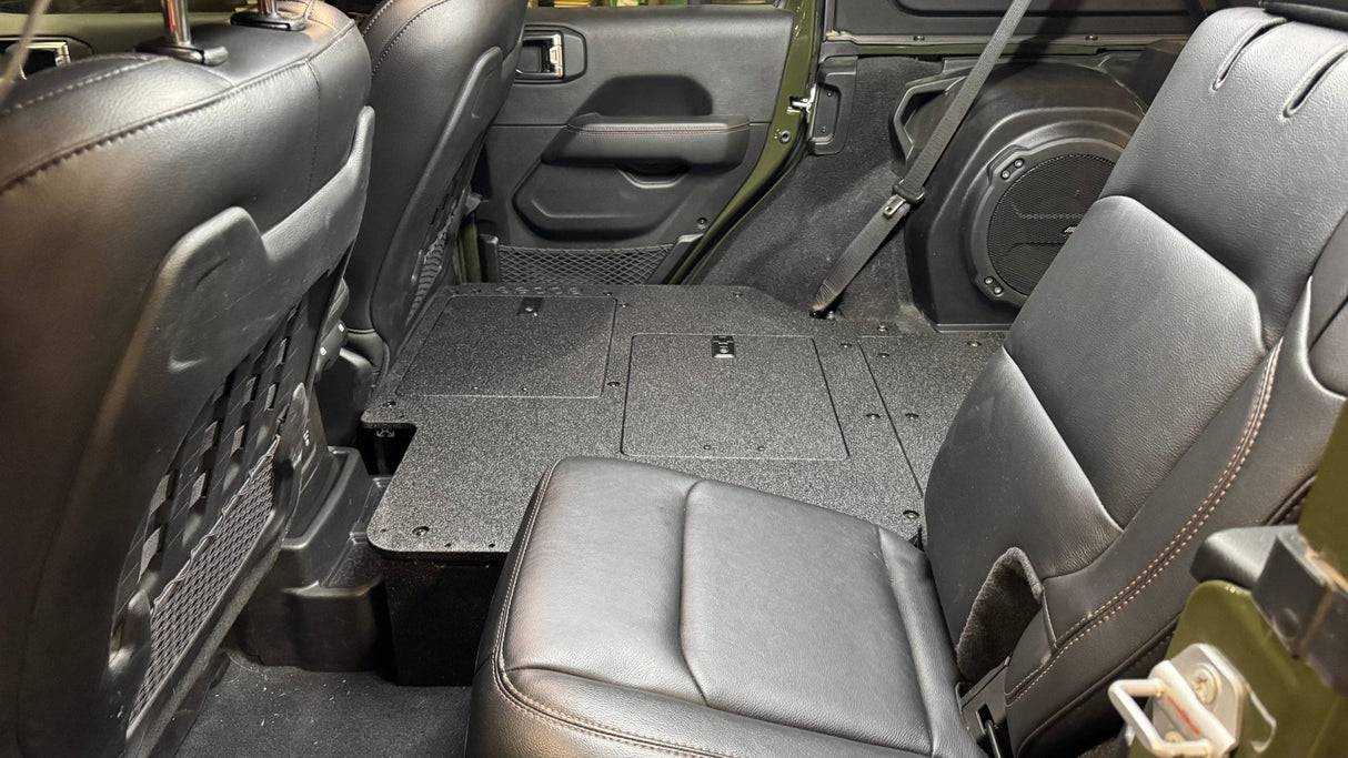 Jeep Wrangler 2018-2023 JLU 4 Door - Second Row Seat Delete Plate System - V2