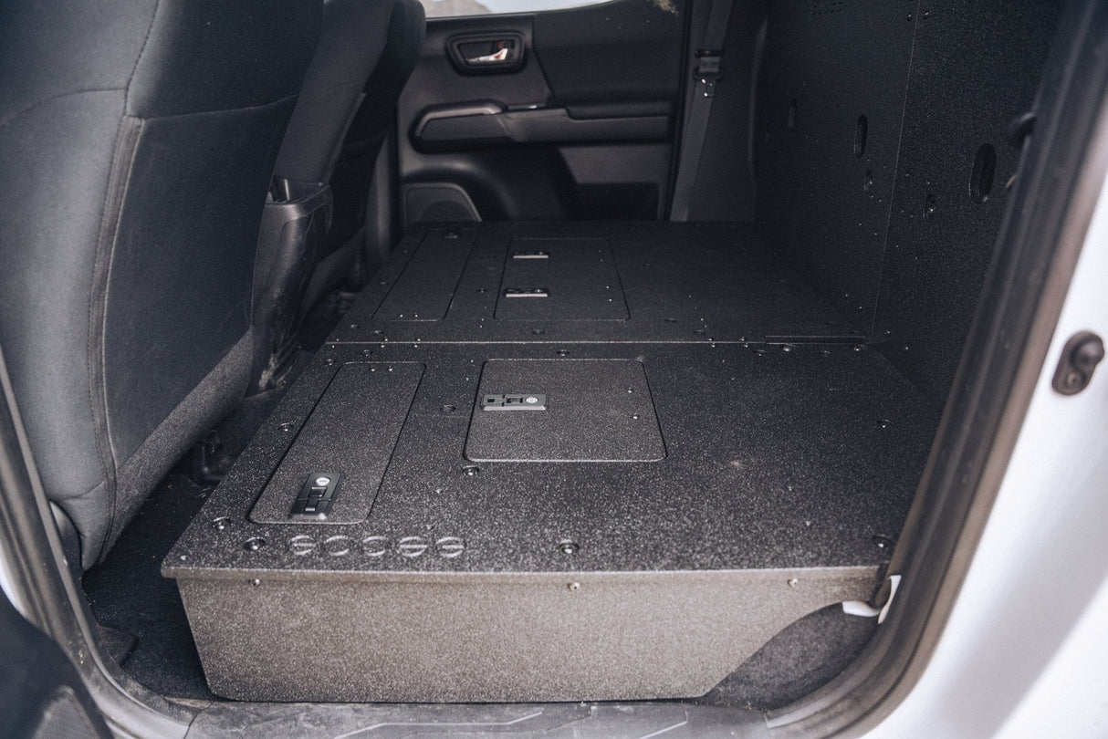 Toyota Tacoma 2005-2023 2nd and 3rd Gen Double Cab Version 2 - Second Row Seat Delete Plate System